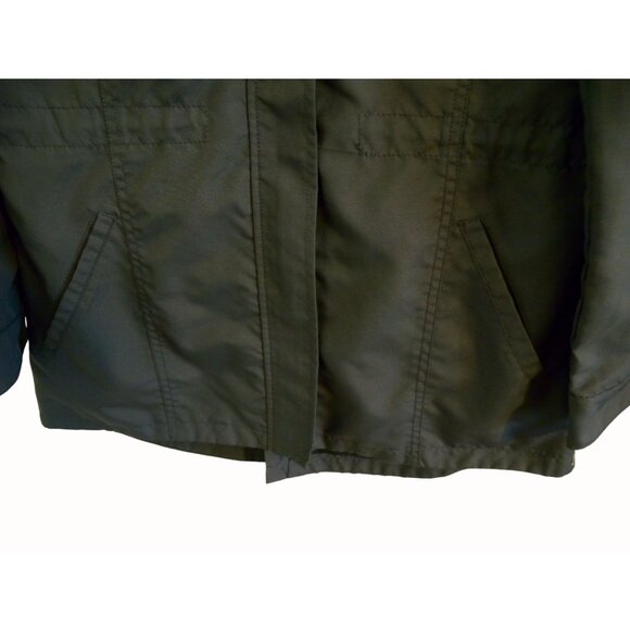 O'Neill Hooded Jacket Zippered Lined Pockets Drawstring Dark Grey Women's Size M - Picture 6 of 8